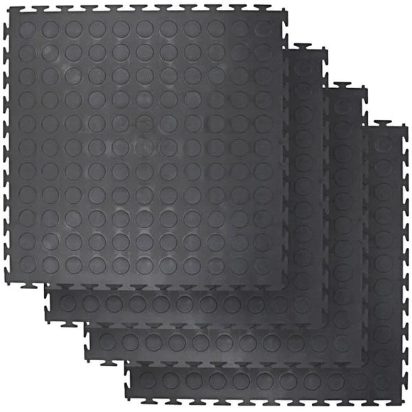 Interlocking Rubber Tiles - Black